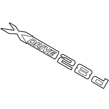 BMW 51-14-7-366-723 Lettering Badge Replacement - X3 and X4 / xDrive 28d