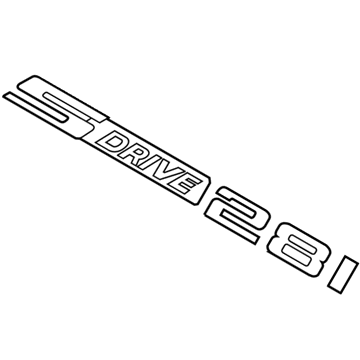 BMW 51-14-7-362-661 Lettering Badge Replacement - X1 / sDrive 28i