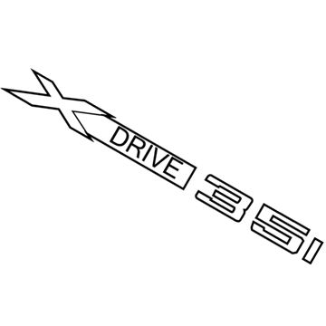 BMW 51-14-7-362-495 Lettering Badge Replacement - X1 / xDrive 35i