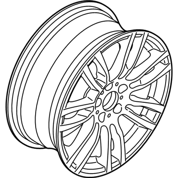 BMW 36-11-7-850-021 Light Alloy Rim Ferricgrey