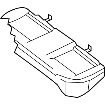 Nissan 88320-ZT50E Trim Assembly-Rear Seat Cushion, RH