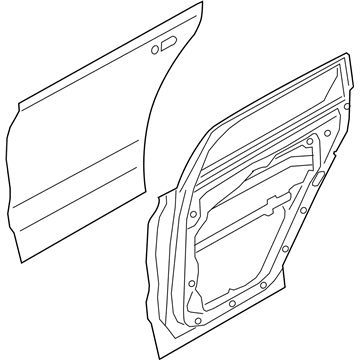 Hyundai 77003-S2000 Panel Assembly-Rear Door, LH