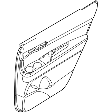 Hyundai 83307-S8140-NNB Panel Assembly-Rear Door Trim, LH