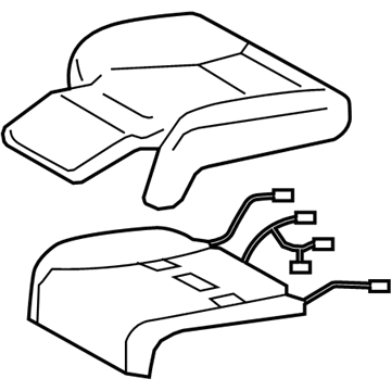 Lexus 71075-50K30-A9 Rear Seat Cushion Cover Sub-Assembly, Right (For Bench Type)