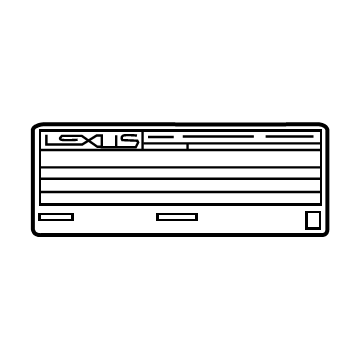 Lexus 11298-31N20 Label, Emission Cont