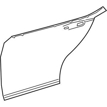 Lexus 67113-06240 Panel, RR Door, Outs