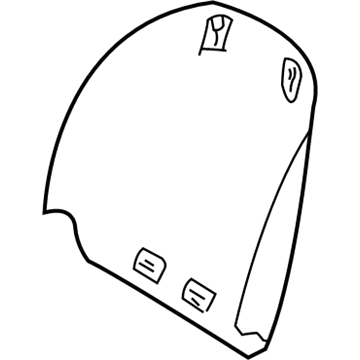 BMW 52-10-2-280-480 Rear Panel, Backrest, Primed