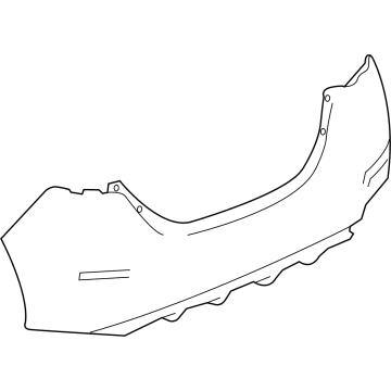 Nissan 85022-5SA0H Leaf Rear Bumper Cover
