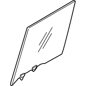 Nissan 82300-7Z400 Glass Assy-Rear Door Window, RH