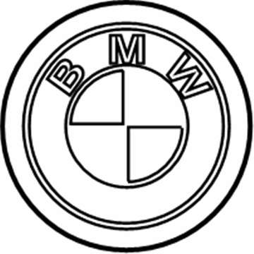 BMW 51-14-7-351-746 Bumper Cover Emblem Rear
