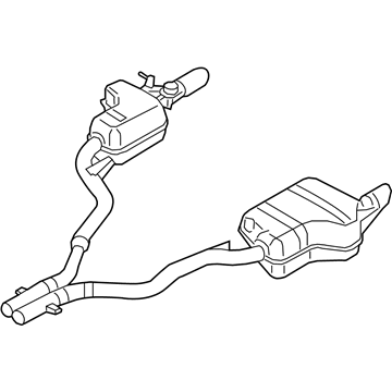BMW 18-30-7-647-050 Exhaust System Center And Rear Muffler