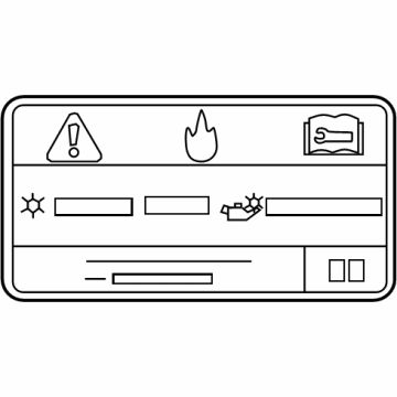 Lexus 88723-F6010 LABEL, COOLER SERVIC