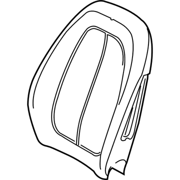 BMW 52-10-7-374-623 Cover, Basic Backrest, Imit. Leather, Left