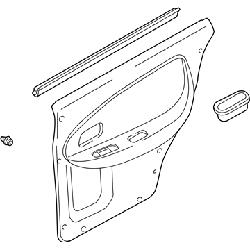 Kia 0K2AA68550H75 Trim-Rear Door, LH
