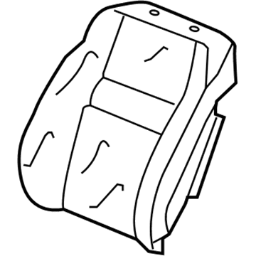 Honda 81521-SWA-A02ZA Cover, Left Front Seat-Back Trim (Atlas Gray) (Side Airbag)