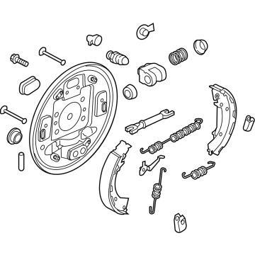 Hyundai 58300-H9000 Drum Brake Assembly-Rear, LH