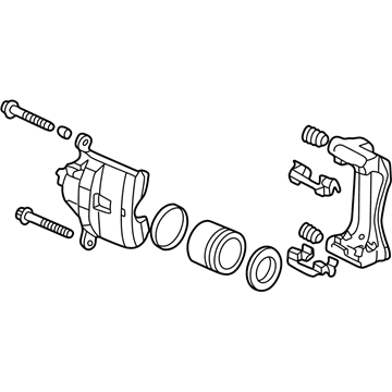 Honda 45019-SDA-A02 Caliper Sub-Assembly, Left Front