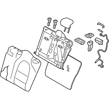 Infiniti 88650-5DC5A Back Assy-Rear Seat, LH