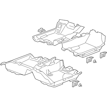 Honda 83301-TA0-A02ZB Carpet Assy., Floor *NH597L* (DARK ATLAS GRAY)