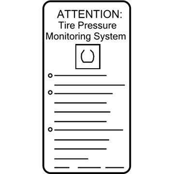 BMW 71-21-7-209-617 Information Plate, Retaining Hook