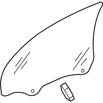 Kia 824202G000 Glass Assembly-Front Door RH