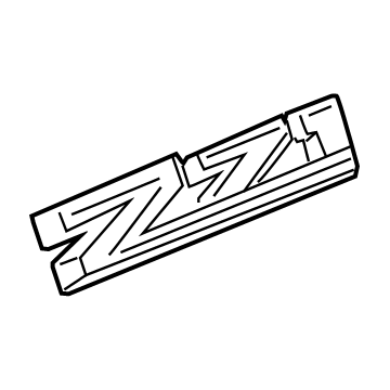 GM 84871948 PLATE ASM-F/FDR MKTG PKG NA *BLACK