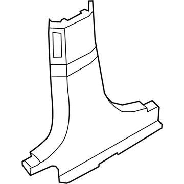 BMW 51-43-7-340-681 Trim, B-Pillar, Leather, Bottom Left