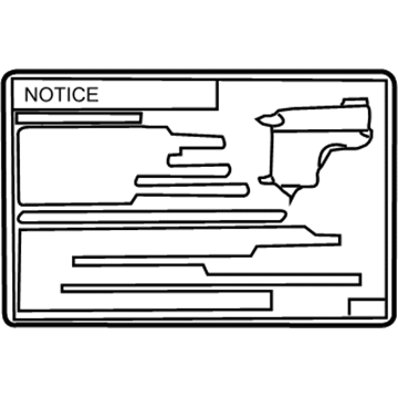 Toyota 11285-22080 Info Label