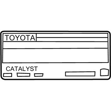Toyota 11298-28590 Emission Label