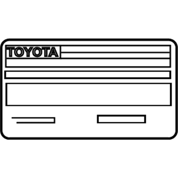Toyota 11298-21110 Emission Label