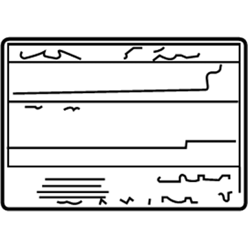 Toyota 11298-62640 Emission Label