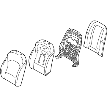 Kia 88300M7040B4S Back Assembly-Fr Seat, LH