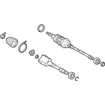 Lexus 43410-50014 Shaft Assembly, Front Drive