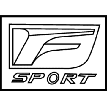 Lexus 75361-76010 Front Fender Name Plate, No.1