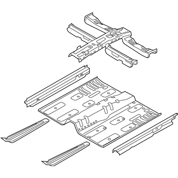 Kia 651004C501 Panel Assembly-Floor, Center