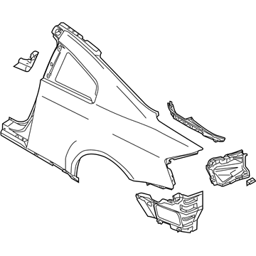 Infiniti 78100-AM830 Fender-Rear, RH