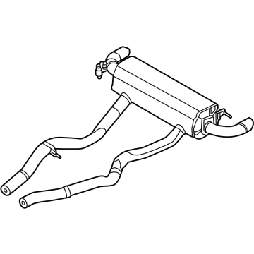 BMW 18-30-7-933-845 REAR MUFFLER WITH EXHAUST FL