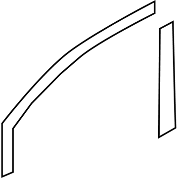Honda 67324-SNA-A01ZA Tape Set, R. FR. Door Sash *NH70* (BLACK GLOSS 20)