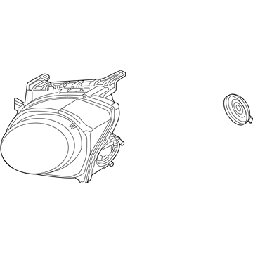 Nissan 26025-3YM8A Headlamp Housing Assembly, Passenger Side
