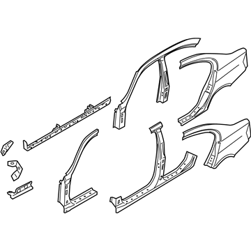 BMW 41-21-7-277-325 Side Frame, Exterior, Left