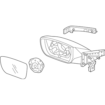 Hyundai 87610-3V330 Mirror Assembly-Outside Rear View, LH