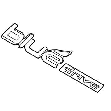 Hyundai 86321-E6000 Emblem-Blue Drive, LH