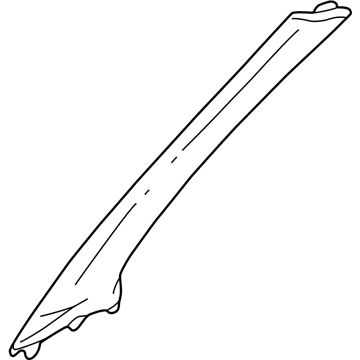Honda 84101-S0X-A01ZC Garnish Assy., R. FR. Pillar *YR169L* (MILD BEIGE)