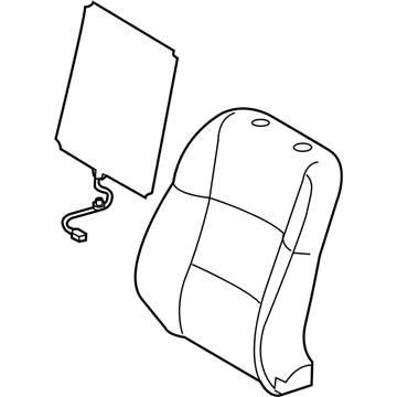 Lexus 71073-30F90-22 Front Seat Back Cover Sub-Assembly, Right (For Separate Type)