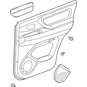 Lexus 67630-60563-A0 Board Sub-Assy, Rear Door Trim, RH