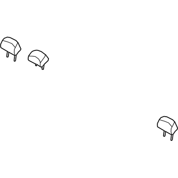 Kia 89705D4010A2F Headrest Assembly-Rear Seat