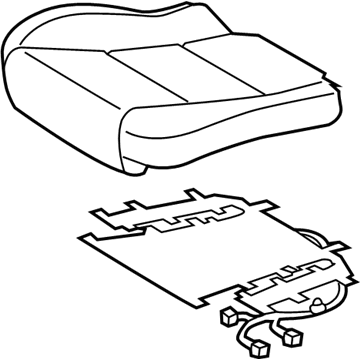 Lexus 71071-33K70-A1 Front Seat Cushion Cover Sub-Assembly, Right (For Separate Type)