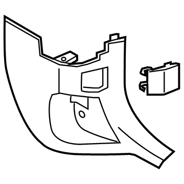 BMW 51-43-7-492-605 Lateral Trim Panel, Left