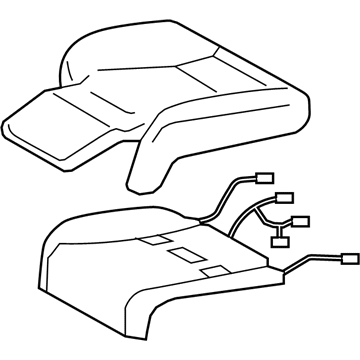 Lexus 71075-50E10-A6 Rear Seat Cushion Cover Sub-Assembly, Right (For Bench Type)
