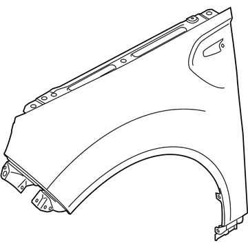 Kia 66321K0000 Panel-Fender, RH